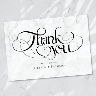 Tarjeta Pequeña Caligrafía minimalista Gracias