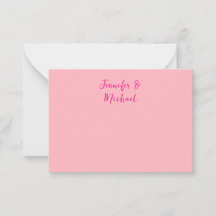 Tarjeta Pequeña Caligrafía minimalista profesional rosa