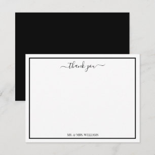 Tarjeta Pequeña Caligrafía moderna de guión Gracias