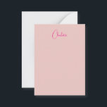 Tarjeta Pequeña Caligrafía Rosa Dorada Elegante Sencilla Nombre<br><div class="desc">¿Buscas una hermosa caligrafía con letra estética? Este diseño simple y llamativo es para ti. Este producto impresiona inmediatamente a quienes lo ven. El diseño fino y de buen gusto reflejará inmediatamente la calidad de tu relación y familia.</div>
