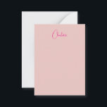 Tarjeta Pequeña Caligrafía Rosa Dorado Elegante Simple Nombre<br><div class="desc">¿Buscas una hermosa caligrafía con letra estética? Este diseño simple y llamativo es para ti. Este producto impresiona inmediatamente a quienes lo ven. El diseño fino y de buen gusto reflejará inmediatamente la calidad de tu relación y familia.</div>