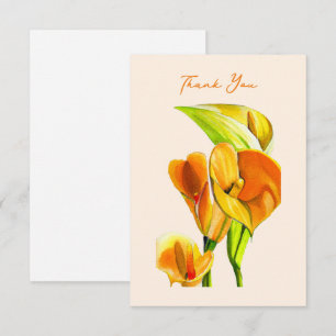 Tarjeta Pequeña Calla lily blossom acuarela floral