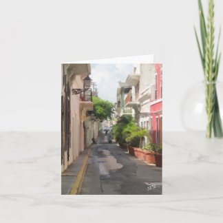 Tarjeta Pequeña calle reservada de San Juan, Puerto Rico