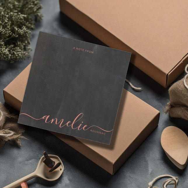 Tarjeta Pequeña Calligrafía de guión de cobre Monograma (Subido por el creador)