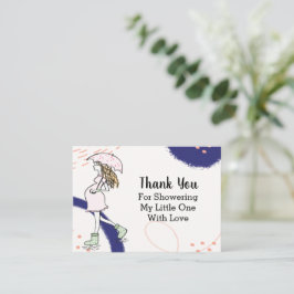 Tarjeta Pequeña Caminar En Lluvia Gracias