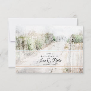 Tarjeta Pequeña Caminata en la playa para compartir memoria monume