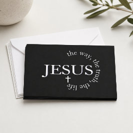 Tarjeta Pequeña camino de Jesús, verdad, vida Juan 14:6 Cruz