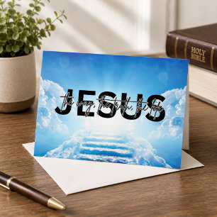 Tarjeta Pequeña Camino de Jesús, verdad, vida Juan 14:6 Escaleras 