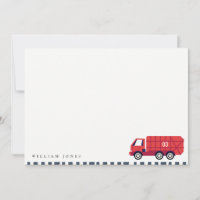 Camión de basura rojo lindo cumpleaños niños de cu