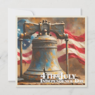 Tarjeta Pequeña Campana de la Libertad Arte para la Celebración de