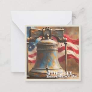 Tarjeta Pequeña Campana de la Libertad Arte para la Celebración de