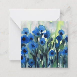 Tarjeta Pequeña 'Campo azul de flores'