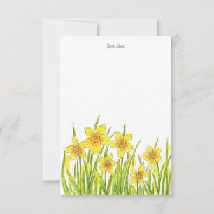 Tarjeta Pequeña Campo de Daffodils