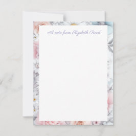 Tarjeta Pequeña Campo de Flor Clásica Elegante y Discreta