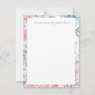 Tarjeta Pequeña Campo de Flor Clásica Elegante y Discreta
