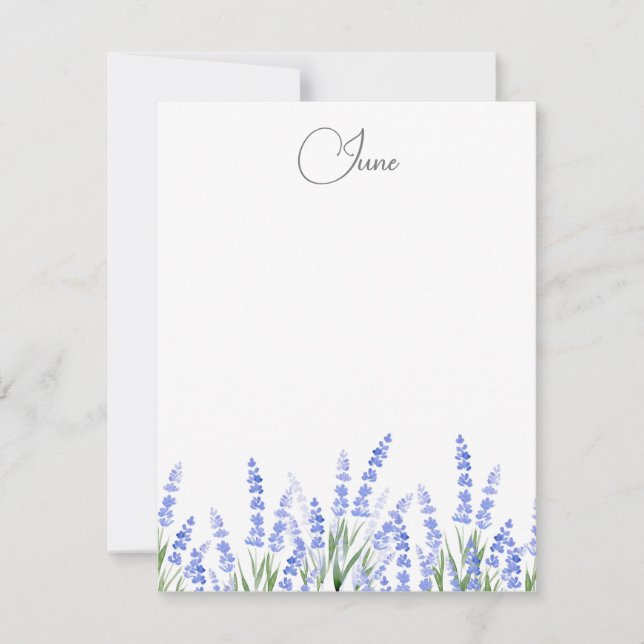 Tarjeta Pequeña Campo de Lavender 2 (Anverso)