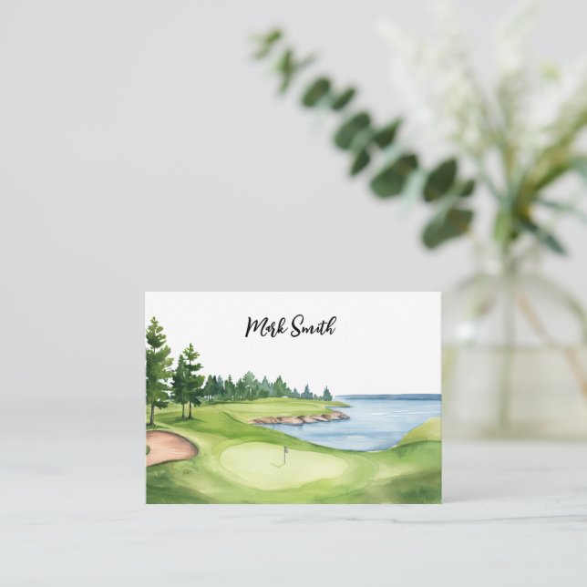 Tarjeta Pequeña Cancha de golf (Anverso de pie)