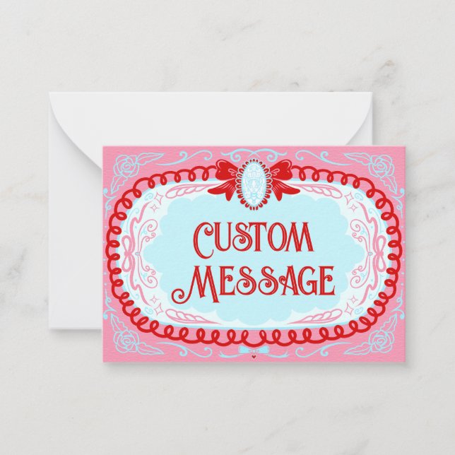 Tarjeta Pequeña Candy Cameo Personalizado (Anverso)