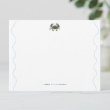 Cangrejo Azul Costero Borde Ondulado Personalizado