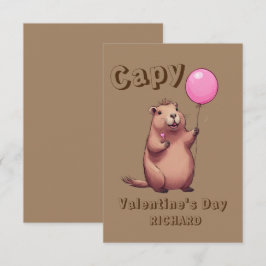 Tarjeta Pequeña Capy El día de San Valentín Capybara Classroom