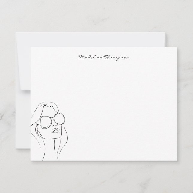 Tarjeta Pequeña Cara Chica de tipografía manuscrita de escritura G (Anverso)