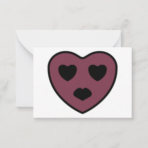 Tarjeta Pequeña Cara de corazón