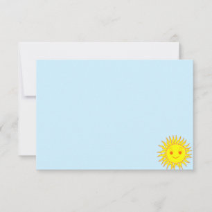 Tarjeta Pequeña Cara Feliz Sol Brillante