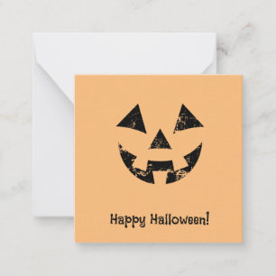 Tarjeta Pequeña Cara personalizada de calabaza de calabaza de cala