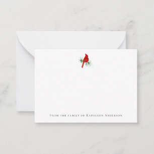 Tarjeta Pequeña Cardenal Rojo Funeral