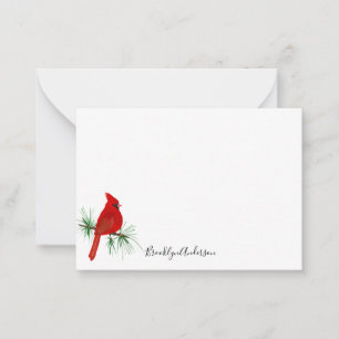 Tarjeta Pequeña Cardenal rojo personalizado