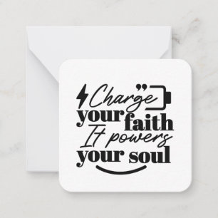 Tarjeta Pequeña Carga tu fe: cita inspiradora cristiana