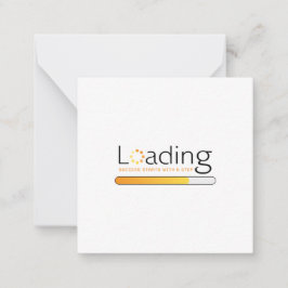 Tarjeta Pequeña Cargando - El éxito comienza con un paso