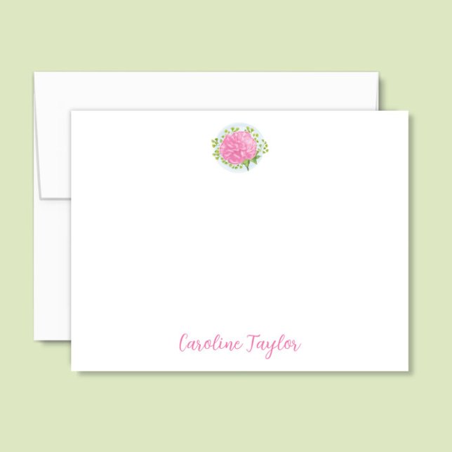 Tarjeta Pequeña Carnación rosa Enero Nacimiento Flor Stationery (Subido por el creador)