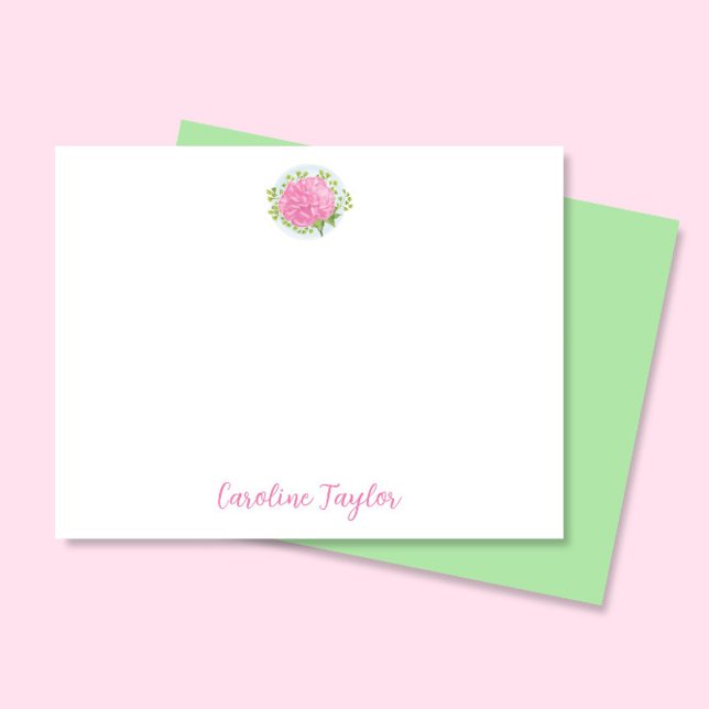 Tarjeta Pequeña Carnation Pink January Nacimiento Flor Stationery (Subido por el creador)