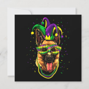Tarjeta Pequeña Carnaval alemán de Shepherd Cute Mardi Gras