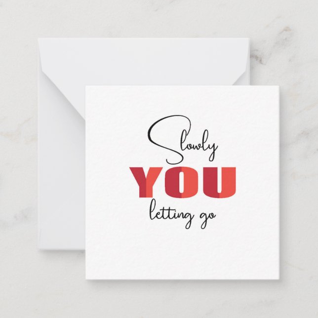 Tarjeta Pequeña Carta de despedida amor (Anverso)