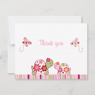 Tarjeta Pequeña Cartas de agradecimiento a la moderna tortuga trop