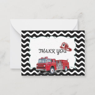 Tarjeta Pequeña Cartas de agradecimiento a los bomberos
