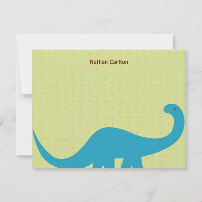 Tarjeta Pequeña Cartas de agradecimiento a los dinosaurios (Anverso)