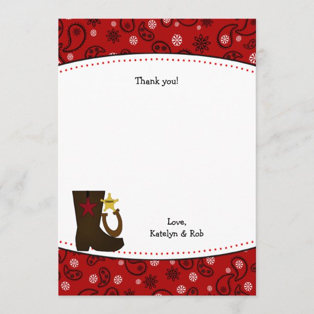 Tarjeta Pequeña Cartas de agradecimiento por fiesta de cumpleaños  (Anverso)