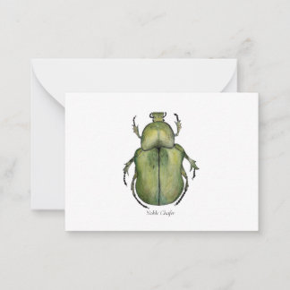 Tarjeta Pequeña Cartas de arte de Beetle Watercolor