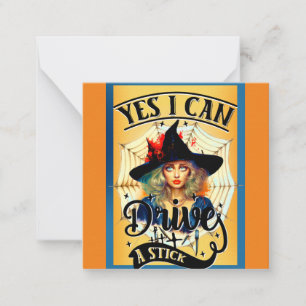 Tarjeta Pequeña Cartas de Halloween retro divertidas