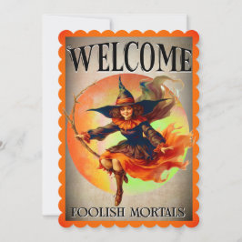 Tarjeta Pequeña Cartas de Halloween retro divertidas