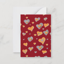 Tarjeta Pequeña Cartas de los niños de San Valentín con la mano di