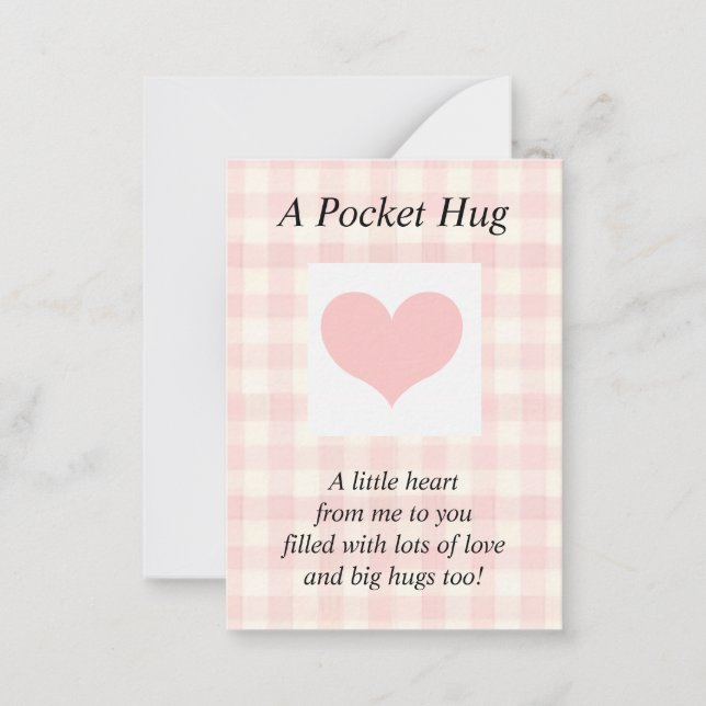 Tarjeta Pequeña Cartas de mininotas de Pocket Hug (Anverso)