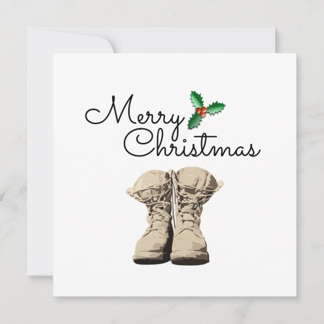 Tarjeta Pequeña Cartas de Navidades de Navidades militares (Anverso)