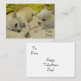 Tarjeta Pequeña Cartas de San Valentín de amor de pipa