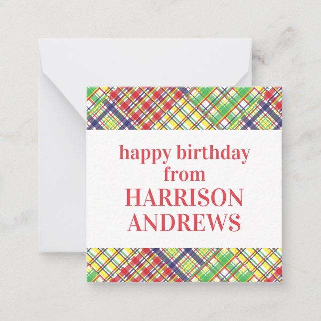 Tarjeta Pequeña Cartas personalizadas de gabinete de regalo de Pla (Anverso)