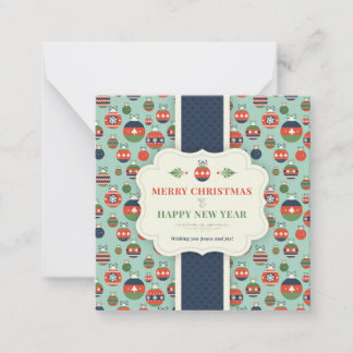 Tarjeta Pequeña Carte de voeux mini de noël à motif