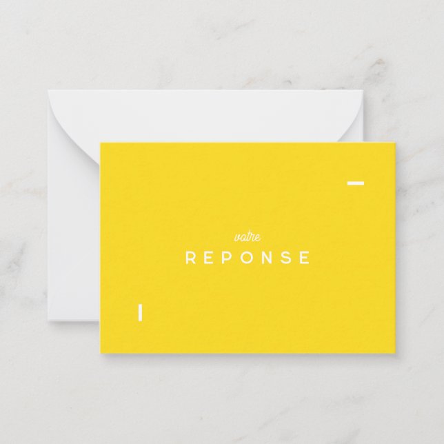 Tarjeta Pequeña Carte réponse Colorus - Jaune Citron (Anverso)